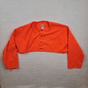 Vintage CC FILSON Shirt Mens 42 Hunting Shirt Blaze Orange Shoulder Cover Snap